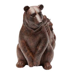 Oggetto decorativo Relaxed Bear Family Marrone - Pietra