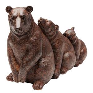 Objet déco Relaxed Bear Family Marron - Pierre