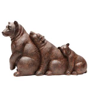 Objet déco Relaxed Bear Family Marron - Pierre
