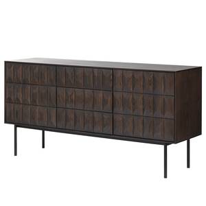 Sideboard Limes Eiche massiv / Metall - Eiche Dunkel / Schwarz