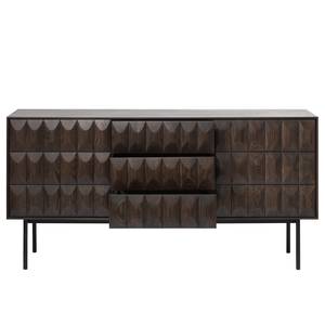 Sideboard Limes Eiche massiv / Metall - Eiche Dunkel / Schwarz