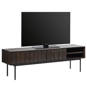Tv-meubel Limes massief eikenhout/metaal - donker eikenhout/zwart
