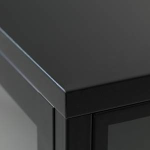 Tv-meubel Angelus metaal/glas - zwart