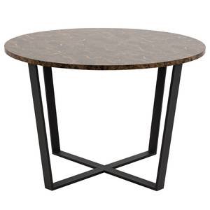 Table Thorp Imitation marbre marron / Noir