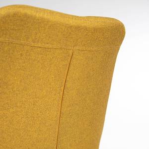 Chaise de bureau ALEDAS Tissu Cors: Jaune curry - Chrome brillant