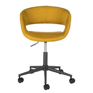 Chaise de bureau Buggio Tissu Cors: Jaune curry - Noir