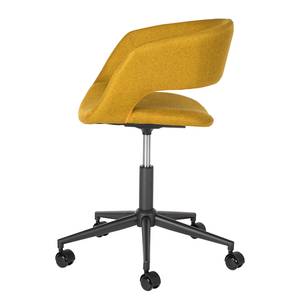 Chaise de bureau Buggio Tissu Cors: Jaune curry - Noir