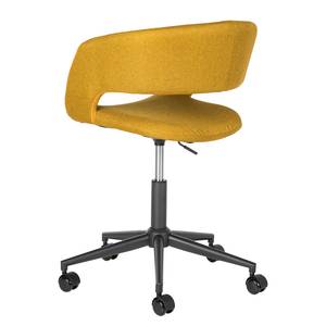 Chaise de bureau Buggio Tissu Cors: Jaune curry - Noir