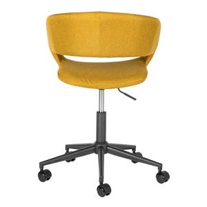 Chaise de bureau Buggio Tissu Cors: Jaune curry - Noir