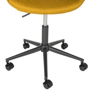 Chaise de bureau Buggio Tissu Cors: Jaune curry - Noir