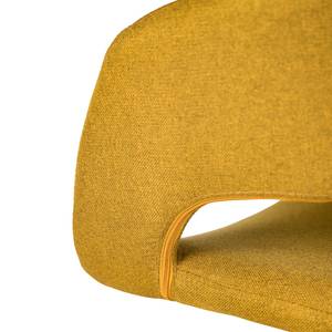 Chaise de bureau Buggio Tissu Cors: Jaune curry - Noir