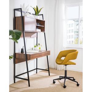 Chaise de bureau Buggio Tissu Cors: Jaune curry - Noir