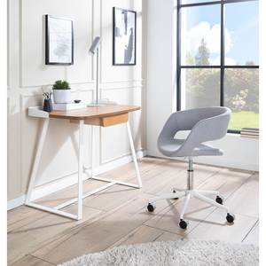 Chaise de bureau Buggio II Gris lumineux - Blanc