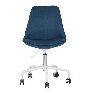 Chaise de bureau ALEDAS Tissu Cors: Bleu jean - Blanc