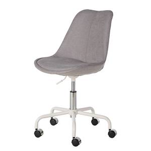 Chaise de bureau ALEDAS Tissu Enisa: Gris clair - Blanc