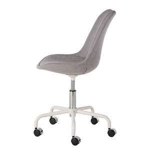 Chaise de bureau ALEDAS Tissu Enisa: Gris clair - Blanc