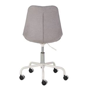 Chaise de bureau ALEDAS Tissu Enisa: Gris clair - Blanc