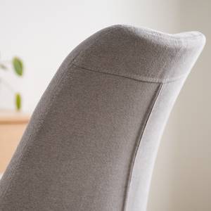 Chaise de bureau ALEDAS Tissu Enisa: Gris clair - Blanc