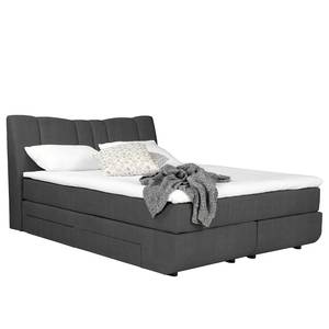 Boxspring Acworth Donkergrijs - 180 x 200cm - H2 zacht