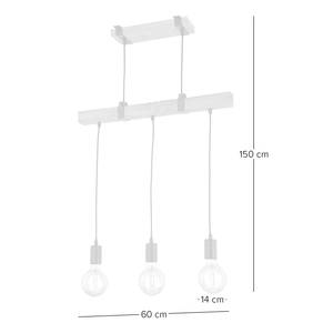 Hanglamp Linn I deels massief essenhout/ijzer - 3 lichtbronnen