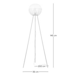 Staande lamp Malle rookglas/ijzer - 1 lichtbron