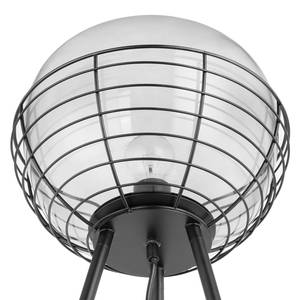 Tafellamp Malle rookglas/ijzer - 1 lichtbron