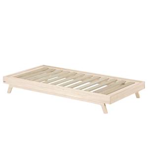 Lit bébé Maralis Beige - Bois massif - 80 x 95 x 144 cm