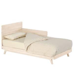 Lit bébé Maralis Beige - Bois massif - 80 x 95 x 144 cm