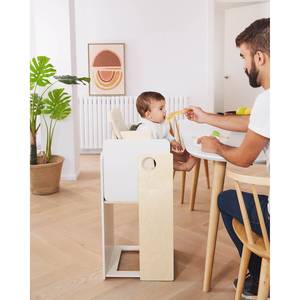 Kinderzitje Nuun Beige - Wit - Plaatmateriaal - 36 x 47 x 36 cm