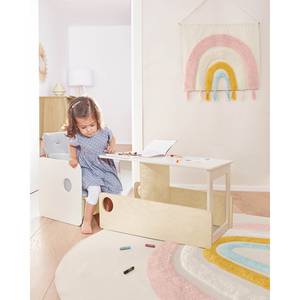 Kinderzitje Nuun Beige - Wit - Plaatmateriaal - 36 x 47 x 36 cm