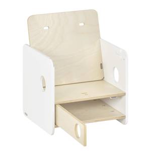 Kindersitz Nuun Beige - Weiß - Holzwerkstoff - 36 x 47 x 36 cm