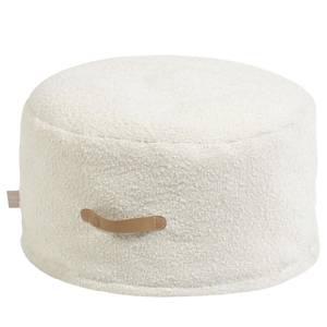 Pouf Adara Blanc - Textile - 50 x 35 x 50 cm