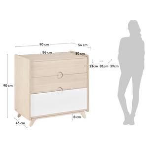 Kommode Nunila Beige - Holzwerkstoff - 90 x 90 x 54 cm