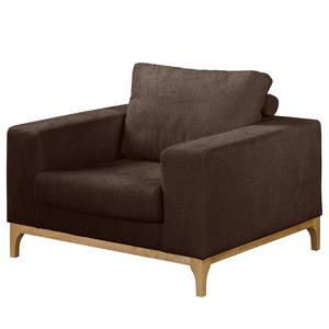 Fauteuil Darling Microfibre - Microfibre Tulia: Marron foncé