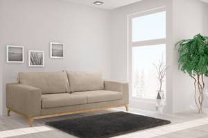 Sofa Darling (3-Sitzer) Microfaser - Microfaser Tulia: Beige