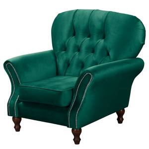 Fauteuil Dassel fluweel - Velours Onoli: Antiek groen