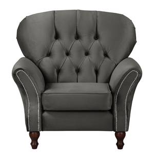 Fauteuil Dassel fluweel - Velours Onoli: Bizonbruin