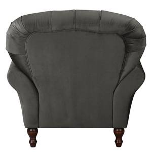 Fauteuil Dassel fluweel - Velours Onoli: Bizonbruin