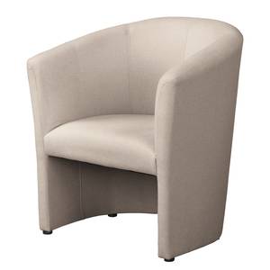 Fauteuil Dapoli structuurstof - Structuurstof Grada: Crèmekleurig