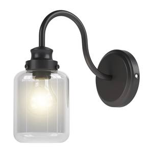 Wandlamp Ferna ijzer/transparant glas - 1 lichtbron