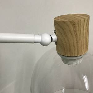 Staande lamp Fine ijzer/transparant glas - 1 lichtbron