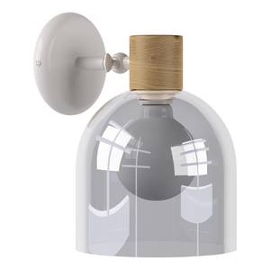 Applique murale Fine Acier / Verre transparent - 1 ampoule