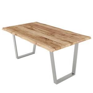 Table Alessia Largeur : 160 cm - Argenté - Trapézoïdal - Bord d'arbre