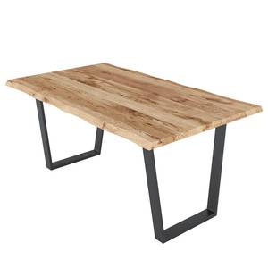 Table Alessia Largeur : 180 cm - Noir - Trapézoïdal - Bord d'arbre