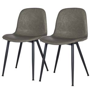 Gestoffeerde stoelen Capra set van 2 Donkerolijfgroen