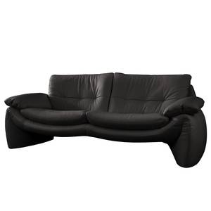 Sofa Budal (3-Sitzer) Echtleder - Echtleder Canela: Schwarz