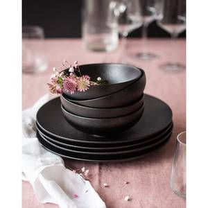 Tafelservice Caviar Black (8-teilig) Keramik - Schwarz