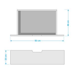 Bedlade Tinda Wit - Plaatmateriaal - 95 x 25 x 46 cm