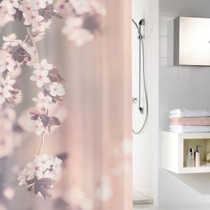Douchegordijn Blossom polyester - anjerkleurig - 180 x 180 cm