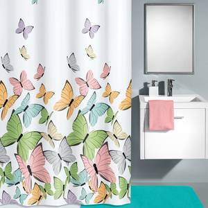 Douchegordijn Butterflies polyester - meerdere kleuren - 180 x 180 cm